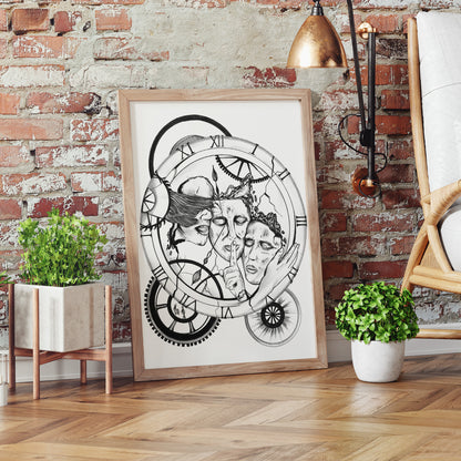 Horloge aux trois visages - L'Art Émoi
