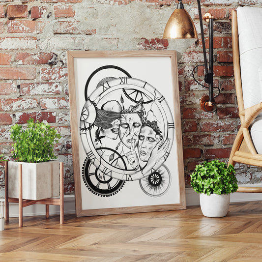 Horloge aux trois visages - L'Art Émoi