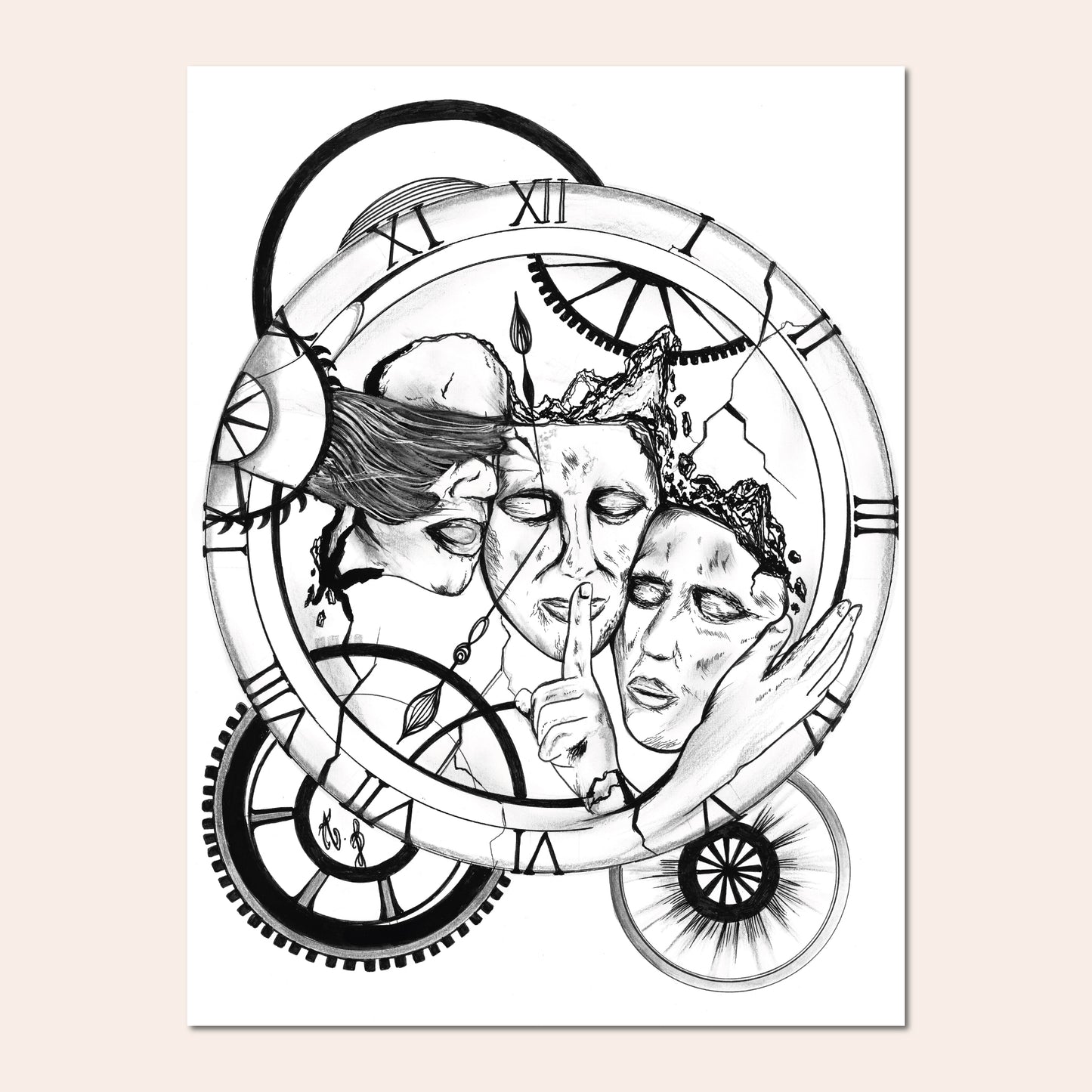 Horloge aux trois visages - L'Art Émoi