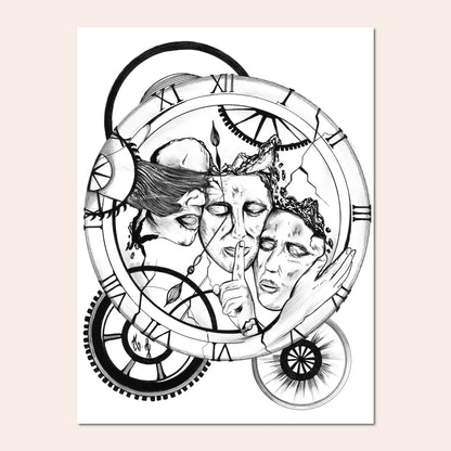 Horloge aux trois visages - L'Art Émoi